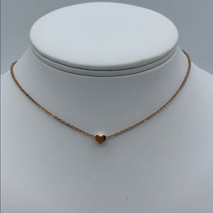 New Dainty Rose Gold Heart Necklace